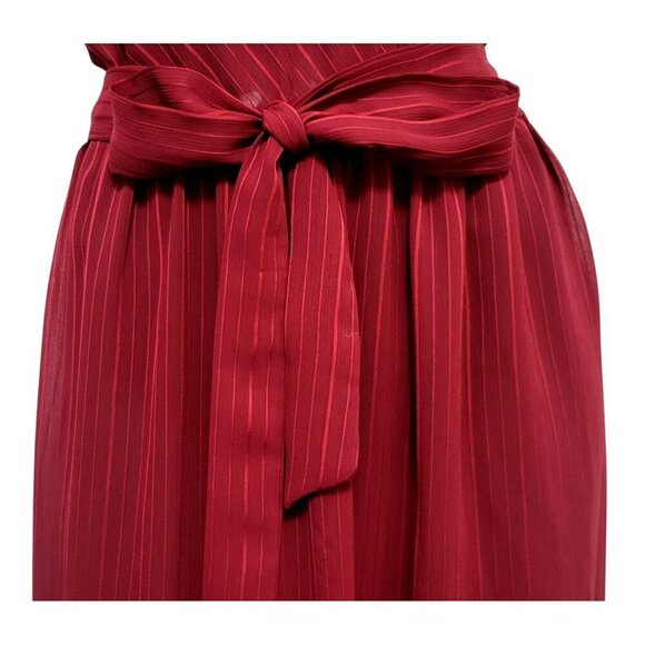 Vintage 1970s ROUTE ONE Midi Dress Pinstripe Semi-Sheer - Picture 4 of 14